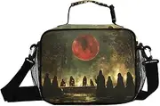 Gothic Witchs Scary Insulated Lunch Box for Women Men - Ideal for Work, Picnics - Includes Adjustable Shoulder Strap
