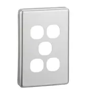 Clipsal Classic C2000 Series Plate Cover 5 Gang Brushed Aluminium - C2035C-BA