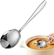 Stainless Steel Serving Spoon, Multifunctional Dinner Server Spoon, Ergonomic Handle Kitchen Silverware Spoons for Weddings, Parties, Dinner