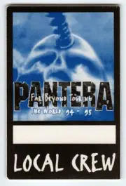 Pantera Backstage Music Pass Original Far Beyond Driven Heavy Metal Skull Black