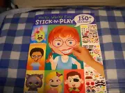 Wacky Faces Stick-N-Play Sticker Book 150+ Stickers With Face Pages By Bendon