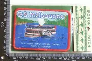 VINTAGE PS MELBOURNE MILDURA EMBROIDERED SOUVENIR PATCH WOVEN CLOTH SEW-ON BADGE