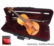 New Model 4/4 Flamed Back Violin + Bow+ Rosin + Square Case +String set -Limited