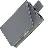 [Yardenfun] Fold Leather Card Holder Pouch Business Card Organizer for Id Credit Cards Minimalist Wallet Design Practical Storage for Men