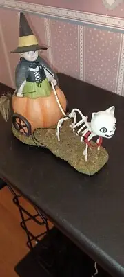 BETHANY LOWE-HALLOWEEN-SKELLY'S PUMPKIN CARRIAGE RIDE FIGURINE -NEW 2022