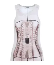 Jean Paul Gaultier Trompe Loeil Tank Top XXS,S,XL,XS,L,M,XXL DUSTYPINK WHITE BLACK