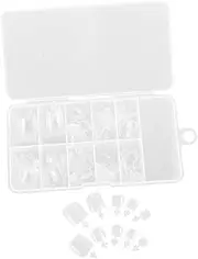 100pcs Square Toe Nail Forms Full Cover Toenail Art Mold Artificial Nail Tips Long Nail Extensions for Toes Diy Manicure Gel Polish Practice Tips