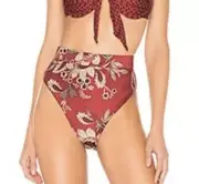 New With Tags ZIMMERMANN Juno High Rise Rosa Batik Bikini Pants Sz 0 (8) #34092
