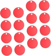 KOCKSHION 25Pcs Round Aluminium Alloy Pet Blank Tags for DIY Engraving Red Durable Pet Id Tags for Dogs and Puppies Scratch Resistant Corrosion Resistant for Custom Pet