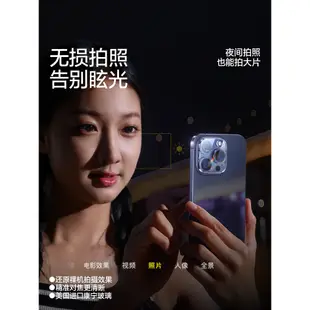 閃魔鏡頭貼 蘋果iPhone 15  Pro Max 手機鏡頭保護膜 康寧玻璃 後置攝像鋼化一件式防塵膜