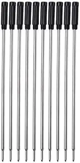 10 x Black Ink Pen Refills for Cross Ballpoint Pens, 11.6cm Black Ballpoint Pen Refills Compatible with Cross 8513 Ballpoint Pens, Medium Size Tip (10)