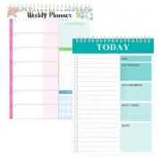 2PCS Weekly Planner Notepad and Today Planner Notebook 52 Sheets, Undated2653
