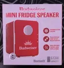New Budweiser Portable 6-cans Mini Fridge Red With Bluetooth Speakers!