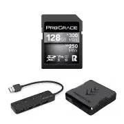 ProGrade Digital SDXC 128GB UHS II V90 Memory Card with 300 MBPS Read Bundle
