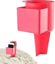 Beach Cup Holder - Bag Accessories Cup Holder, Beach Coaster Drinks | Multifunctional Camping Garden Drink Stand, Portable Sand Cup Holder for Beverage Phone Sunglass Key, (Orange, Red, Blue)