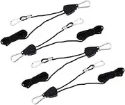 Veemoon 4PCS Adjustable Ratchet Hanger for Grow Fixture Durable Metal Pulley with Locking Buckle for Plant Growth Tents and Lights