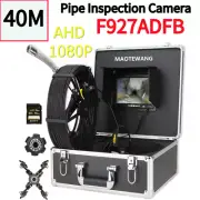 7" LCD Sewer Drain Pipe Inspection Video Camera DVR Industrial Endoscope IP68