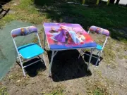 Disney Frozen Kids Folding Table & Chair Set With Anna Elsa Kristoff Sven & Olaf