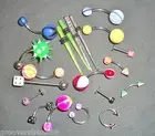 Mixed Body Piercing Jewellery 20 pcs, Eyebrow, Lip, Nose, Navel, Labret, Tongue