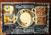 Espresso coffee cup set of 4 cups and Plates ☕️ ☕️