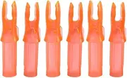 AMEYXGS 50pcs Archery Arrow Nocks Plastic Insert Tail Replacement Nocks for ID 6.2mm Arrow Shaft. (Orange)