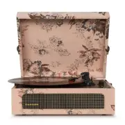 CROSLEY Crosley Voyager Floral - Bluetooth Portable Turntable & Record Storage