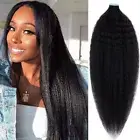 CLEARANCE Tape In on 100% Real Remy Human Hair Extensions Skin Weft Kinky Curly