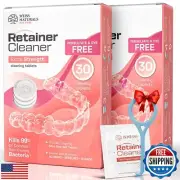 Weiss Naturals Retainer Cleaning Tablets, Invisalign Cleaner, Remove Stains,