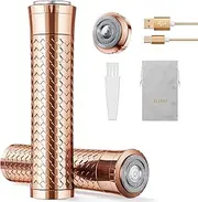 BLIBEE Facial Hair Removal for Women, Rechargeable Hair Removal Device, Painless Face Electric Razor/Shaver for Lip, Arms, Face, Peach Fuzz (Gold)