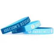 3 of Addison's Disease Wristbands Awareness Bracelets Adrenal Insufficiency