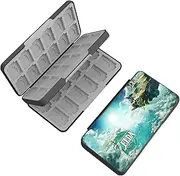BAYINBROOK für Switch Spiele Lagerung, Switch Spiele Aufbewahrung,Switch Spiele Hüllen Aufbewahrung,Mit 48 Game Card Slots und 48 Micro SD Karten,Magnetverschluss, Weiches Silikon Futter