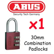 ABUS Combination Padlocks - Resettable 30mm x1 High quality - RED