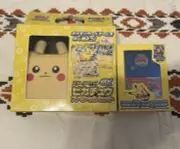 Pokemon TCG Factory Sealed Japanese Yokohama Deck & Pikachu Plush Deck Set