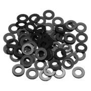 85Pcs M8 Nylon Flat Washers Plastic Washer 8mm ID 16mm OD 1.5mm Thick, Black