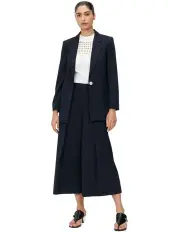 [Veronika Maine] Stretch Suiting Belted Blazer in Ink
