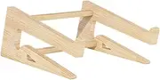 LAPYAPPE 1Pc Wooden Laptop Stand Height Ergonomic Notebook Rack for Laptops Durable Desktop Riser Suitable for Home Office Study Meeting