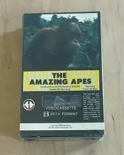 THE AMAZING APES (1970) Sealed Betamax Magnetic Video TV Documentary Wild Nature