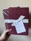 TWO Pottery Barn MERLOT Pillow Shams Belgian Flax Linen Standard 26x20 New W/tag