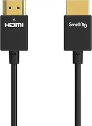 Ultra Thin Cable 35cm/1.15Ft, SmallRig 4K Hyper Super Flexible Slim Cord, High Speed Supports 3D, 4K@60Hz, Ethernet, ARC Type-A Male to Male for Camera, Camcorder, Monitor, Gimbal - 2956