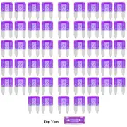 Spade Set Kit 3A Amp Motorcycle Automotive 50x Mini Blade Fuse APM ATM Plug