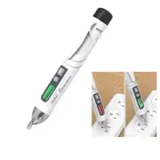 Duka Test Pencil Sound Light Screen Alarm AC 12-1000V Voltage Detectors Smart Non-Contact Tester Pen Meter with LED light For Home Office Car - White
