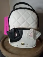 Betsey Johnson Puppy Dog Novelty Mini Backpack With Carrying Handle On Top