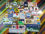 vtg 1970s 1980s Ski Skiing sticker - Foreign Meribel Canazei Flaine Clusaz +