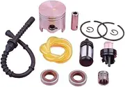 NZBUY 38mm Piston Kit Compatible with Stihl FS200 FS 200 Fuel Filter Line Hose Primer Bulb Oil Seal Bearing Trimmer Replace Spare Part
