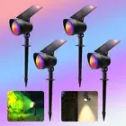 ALUSSO LED Solar Spot Lights Wall Garden Outdoor Landscape Yard Lawn Fence Lamp
