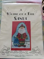Libby Sturdy A Whale Of A Tail Santa Needlepoint Canvas & Guide