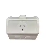 IP53 Single Outdoor Weatherproof Switched PowerPoint GPO Outlet 10A,250V