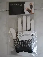 NIB Spencer's Women Short Fishnet Gloves Sexy Fingerless Gothic Party Black Mesh