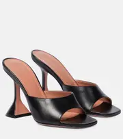 [Amina Muaddi] Amina Muaddi Lupita leather mules AU 9 black