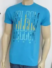 Volcom Stone Sprayed Graphic Tee Mens Blue Heather T-Shirt New NWT